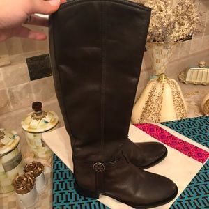 Tory Burch chocolate brown 6 1/2 riding boots